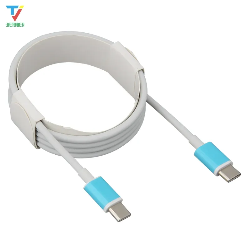 100pcs/lot 1m/2m white round F cardboard bracket Type-C to Type-C Android Cable Fast Charging Data Cable Cable For For Samsung huawei xiao