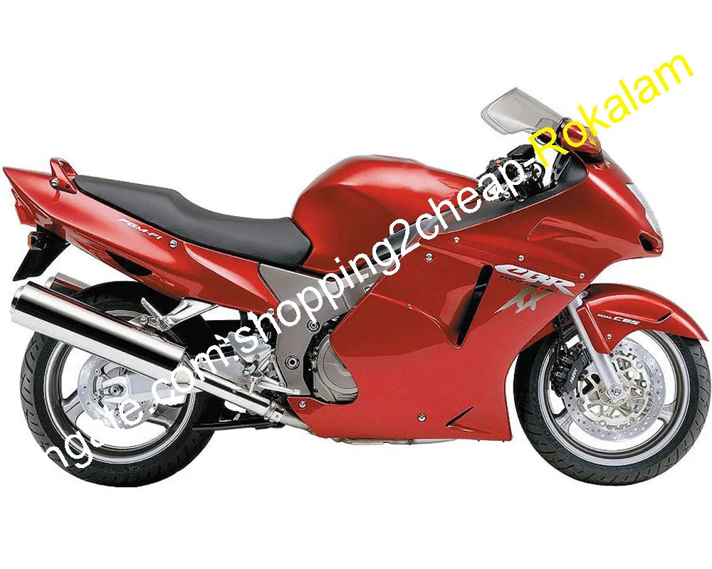 För Honda CBR1100XX Blackbird CBR1100 XX 96 97 98 99 00 01 02 03 04 05 06 07 Red Fairing Kit (formsprutning)