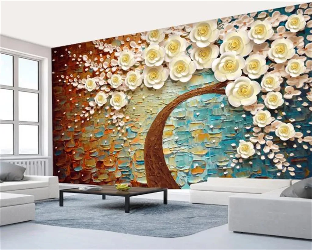 Papel tapiz decorativo de pared 3D personalizado con