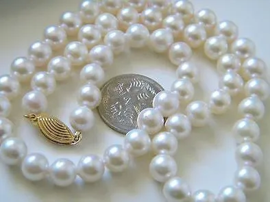 Affascinante chiusura in oro 14k con collana di perle bianche da 20 pollici 9-10 mm del Mare del Sud