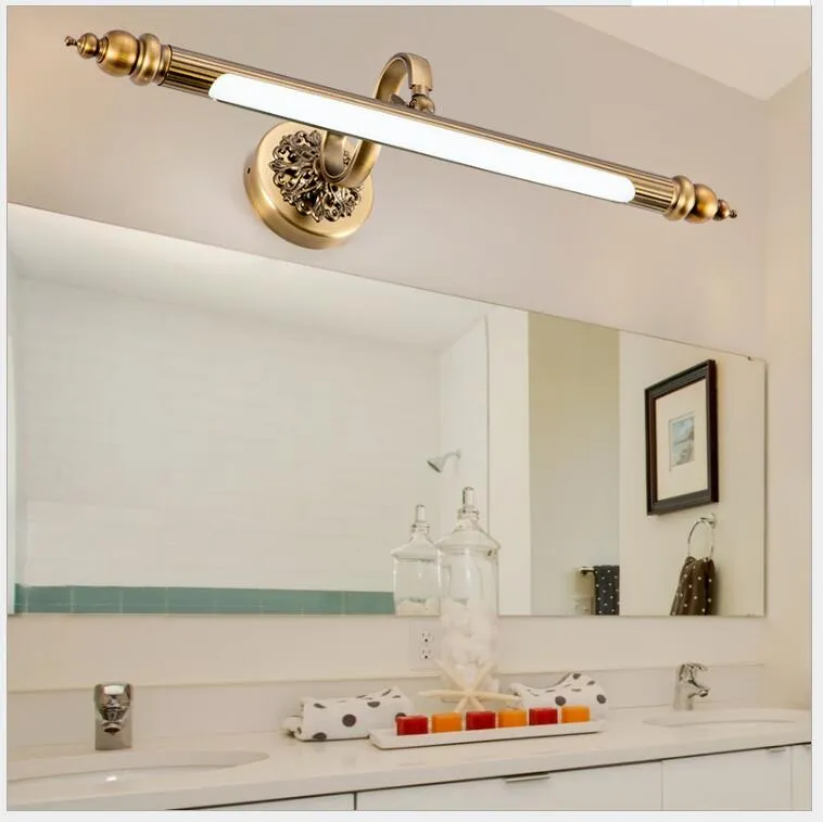 Bronze Waterproof Bathroom Mirror Light 48CM 57CM 68CM Retro LED Wall Lamp With Touch On Off Switch For Vanity Cabinet 2024 From Tinger3280 48.69 DHgate.Com