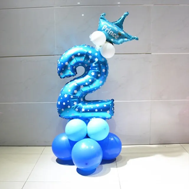 Globos De Letras Y Números Azul – 30 Globos De Lámina Para Decoración De Cumpleaños Dinosaurio