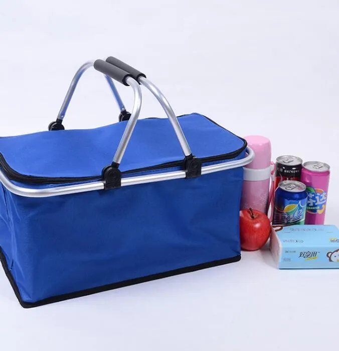 Tragbare Picknick-Lunch-Tasche, Eis-Kühlbox, Aufbewahrung, Reisekorb, Kühler, Kühlkorb, Einkaufskorb, Tasche, Box KKA6553
