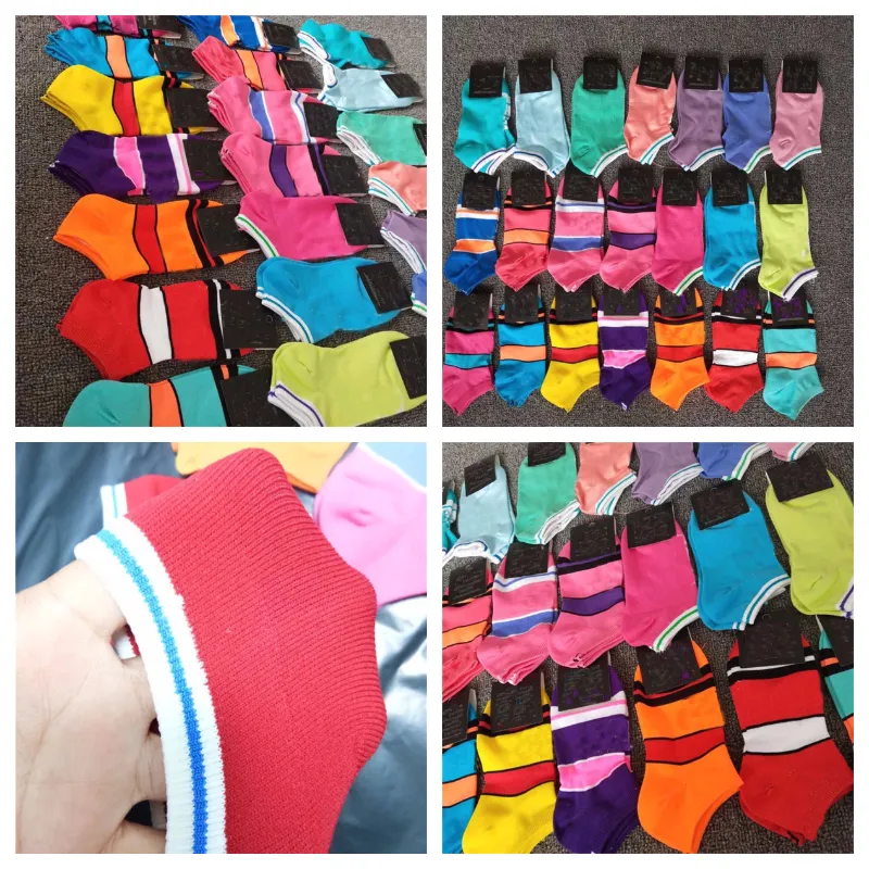 Fashion Quick Dry Adult Socks Boys & Girl's Short Sock Cheerleader Sports Socks Teenagers Ankle Sock Multicolors with Paperboard