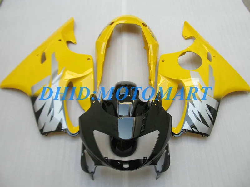 Juego de carenado personalizado de inyección para HONDA CBR600F4 99 00 CBR600 F4 1999 2000 CBR 600 F4 600F4 CBR600 amarillo negro Carenados kit de carrocería HP39