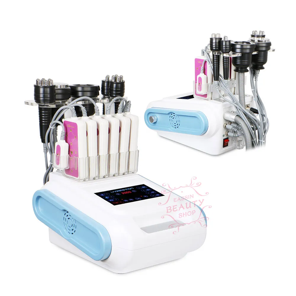 6in1 Ultrasonic Cavitation Radio Frequency Bipolar Cellulite Removal Slimming Vacuum Weight Loss Beauty Equipment For Salon Use