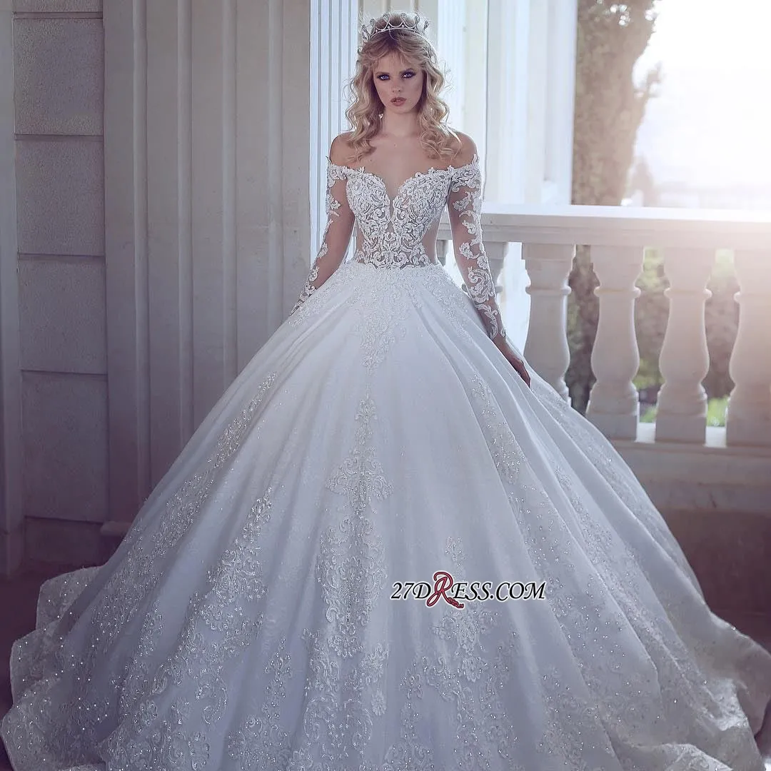 Vestidos de novia con corset y manga larga cheap