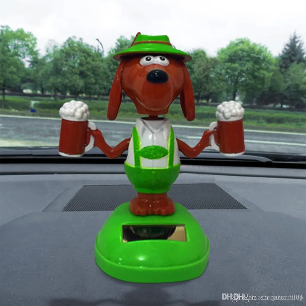New Solar Powered Dancing Flip Flap Car Toy Table Ornament Bobble Head Beer  Dog Toy Kids Birthday Xmas Gift Collection231L From Wedsw77, $5.96