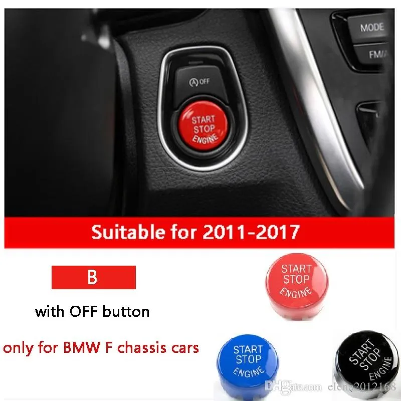 Couvercle de Bouton de Démarrage de Voiture De Démarrage Du Moteur  Interrupteur D'Arrêt Bouton Coque Autocollant,Une Clé Moteur Allumage  Bouton