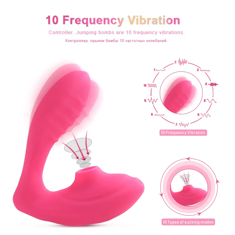 G Spot Sucking Clit Stimulation Nipple Lick Vagina Sucker Dildo Vibrator Sexo Oral Adult Sex Toys for Women Masturbator Y200226