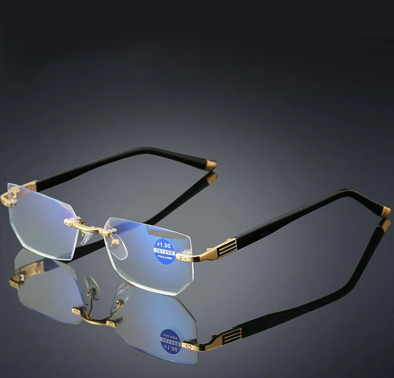 Mens rimless reading glasses shop