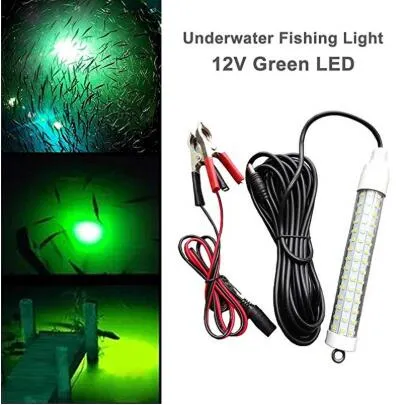 12V 120LED 1000Lumen Lure Bait 10W Night Fishing Finder Lamp Light shads pesca LED barca da pesca Deep Drop Underwater Light