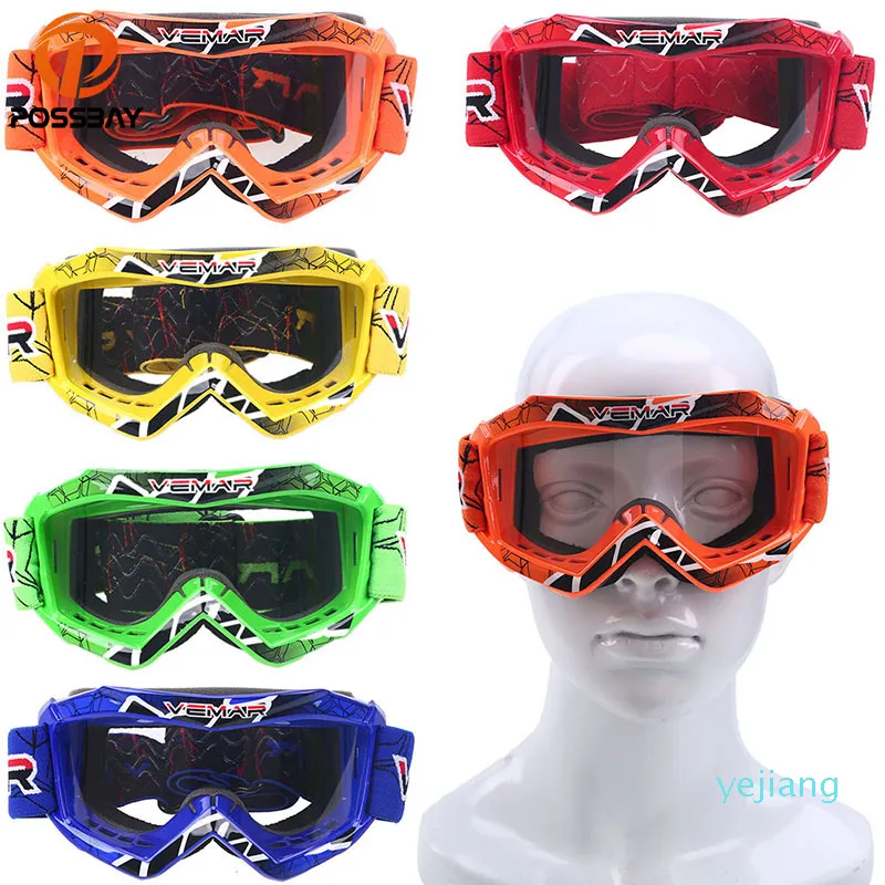 luxury- Ребенок Дети Детей Ретро Мотоцикл очки Off Road мотокроссу Dirt Bike Anti-UV очки Регулируемых Moto очки