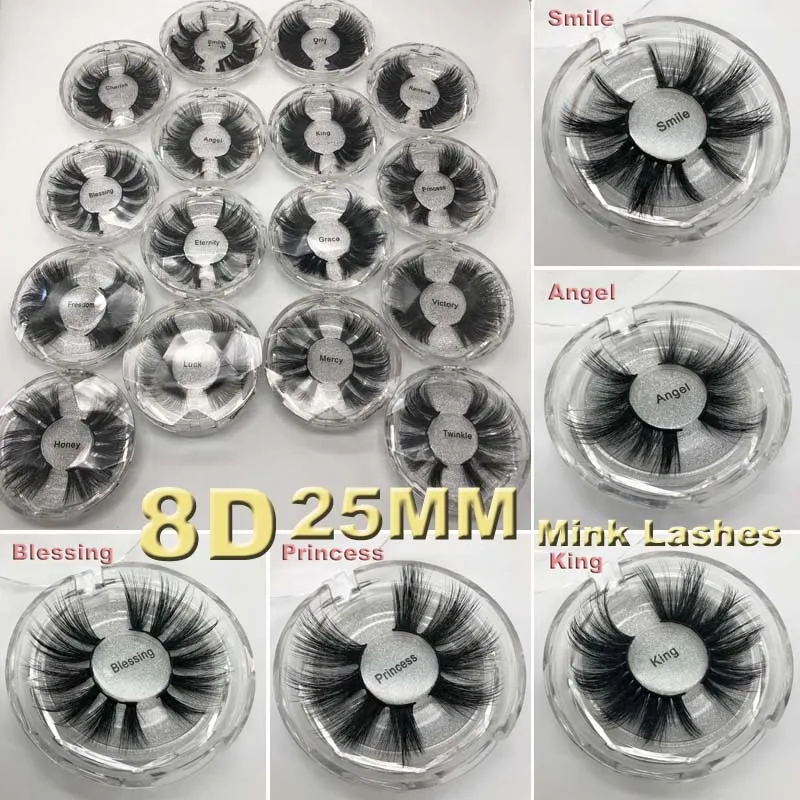 Hot 5D Mink False Eyelashes Super Natural Thick lengthening 25mm High quality Lashes makeup tools Free shipping