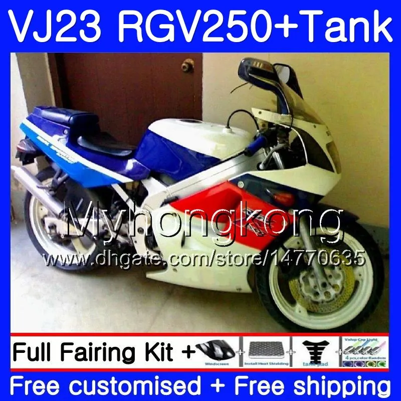 Corps bleu rouge clair + Réservoir Pour SUZUKI VJ23 RGV-250 1988 1994 1995 1996 1997 1998 309HM.43 RGV250 VJ21 VJ 22 RGV 250 88 94 95 96 97 98 Carénage