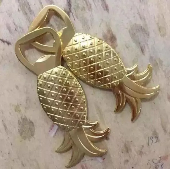 llot Nowe przybycie ślubne ślubne prezenty Prezenty Gold Pineapple Bottle Opener Party Favors Prezent 6334374