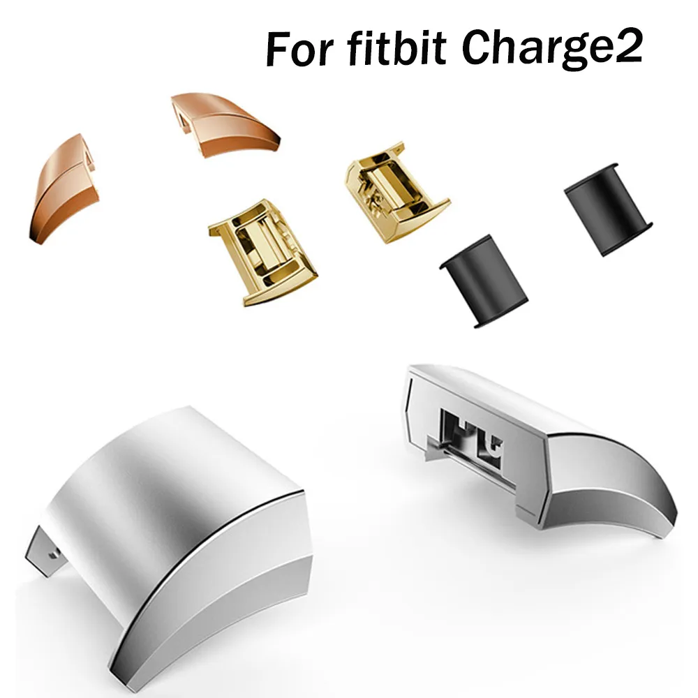 Nadgarstek Adapter Metalowy Zegarek Zegarek Ze Stali Nierdzewnej Zegarek Pasek Złącze Bransoletka dla Fitbit Charge 2 Inteligentne opaski pasma pasy pasy