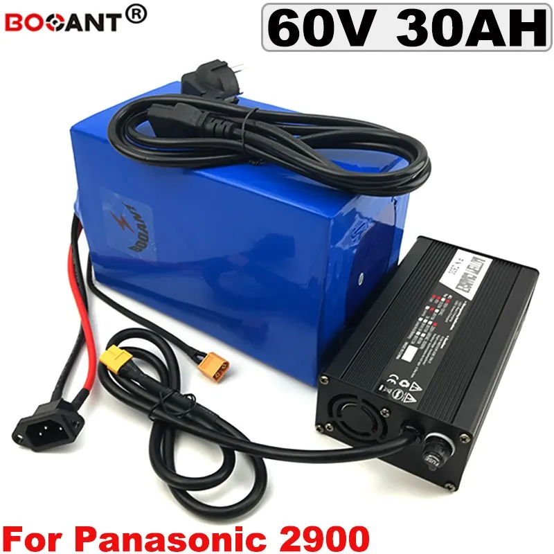 Batterie au lithium E-Bike 60v 30Ah batterie de vélo électrique rechargeable 60v pour moteur Bafang BBSHD 1500W 2500W avec chargeur 5A