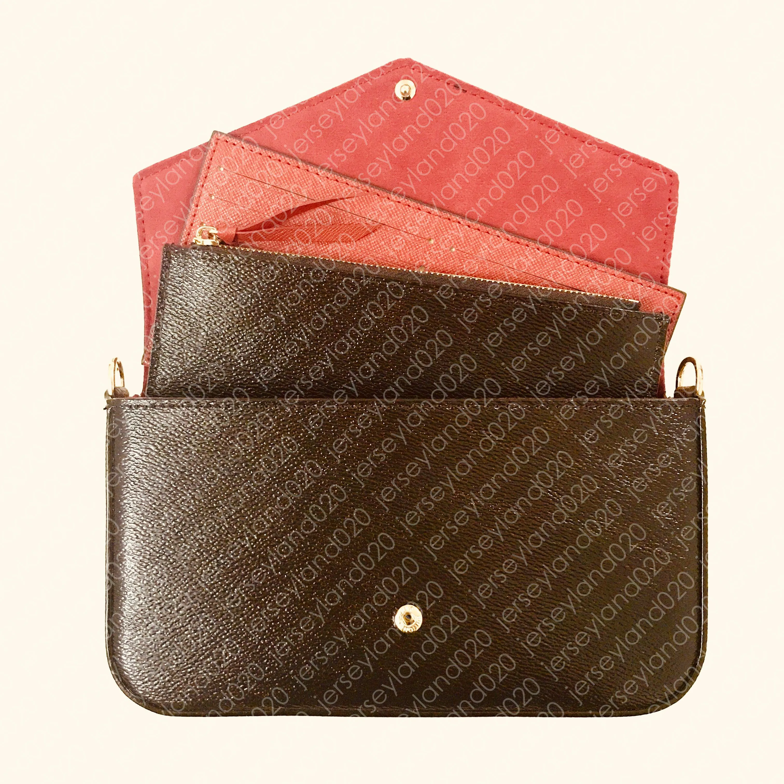 M61276 Pochette Felicie Womens Designer سلسلة أزياء المحفظة حقيبة اليد المسائية القابض الكتف الكتف حقيبة حقيبة كيس مفتاح الملحقات pochette