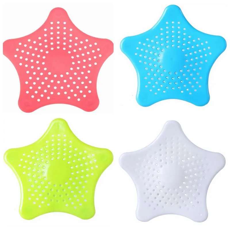 Kitchen Sink Filter Star Sewer Outfall Silicone Strainer Kitchen Bathroom Sea Star Sucker Filter Colanders Strainer Strainer Filter LSK615