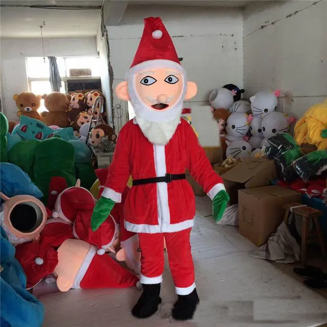 2019 usine chaude costume de mascotte du père noël fête fantaisie robe de jour de noël