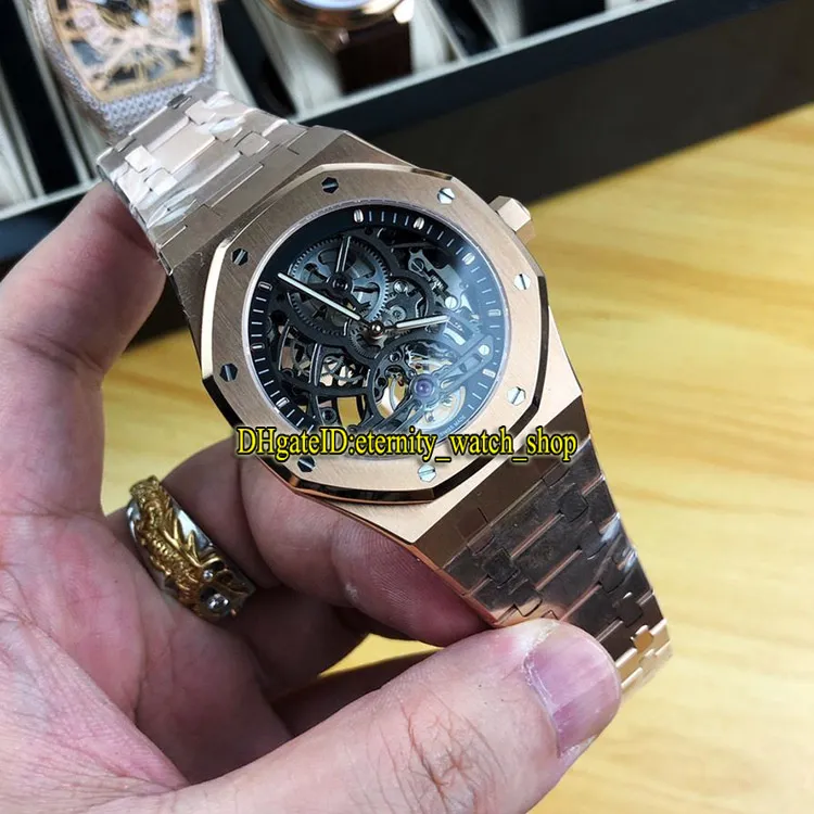 Versión Royal Series 26513BA OO 1220BA 01 Skeleton Dial Tourbillon Mecánico de cuerda manual 28800 Vph Reloj para hombre Sapphire Spor304B