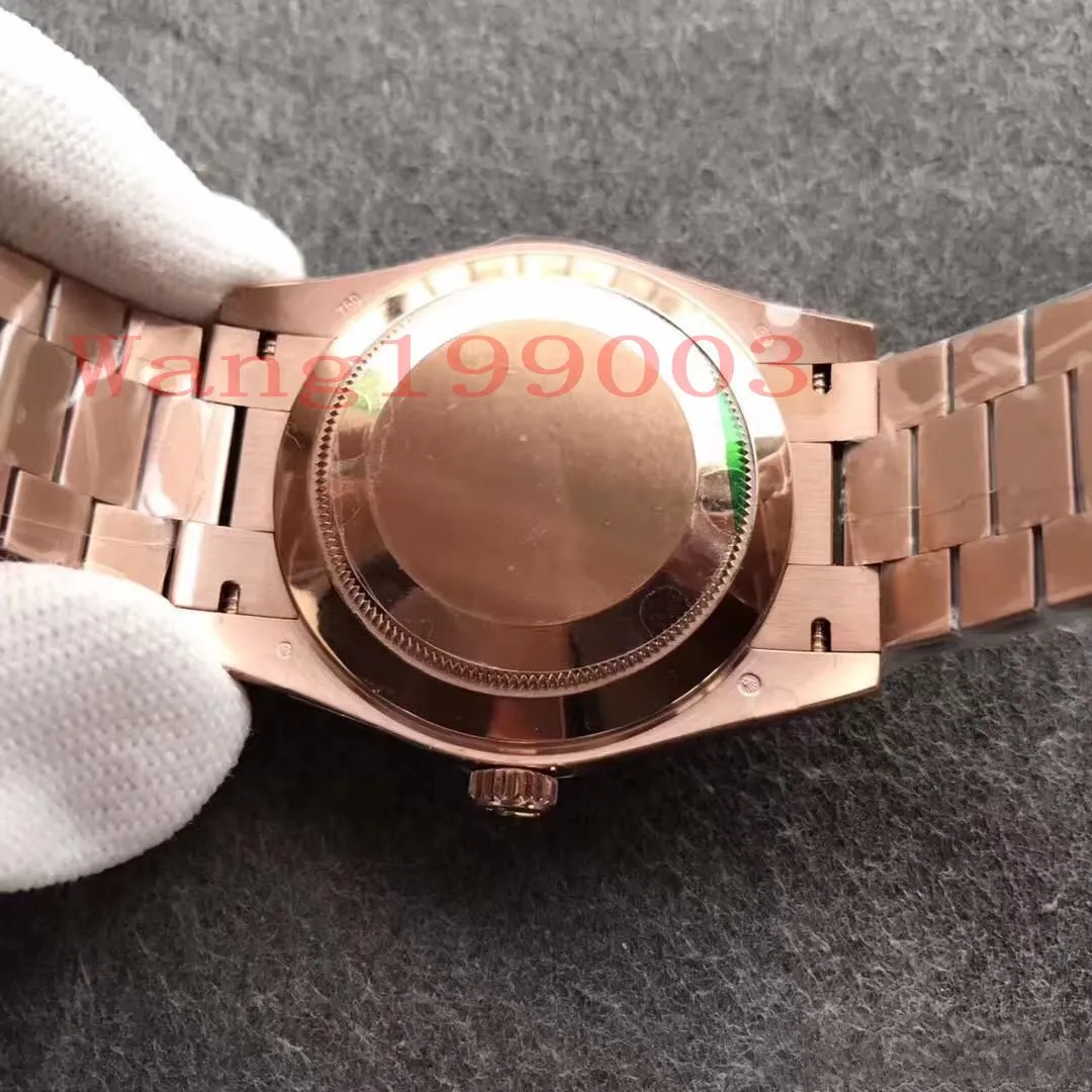 Rose gold deals presidential green face