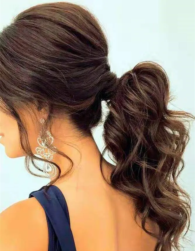 Human Hair Ponytail Extensions: Real Hair Wrap Around  display picture 2