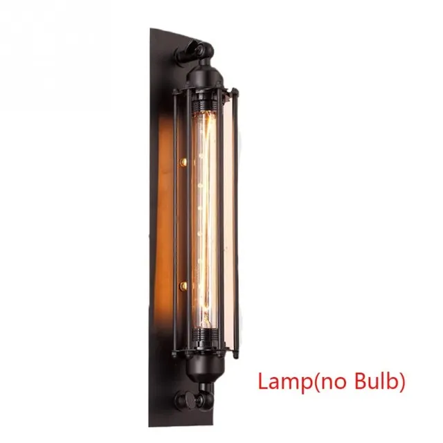 Industriële Zwarte Wandkandelaar - Retro E27 Wandlamp met Uniek Ontwer