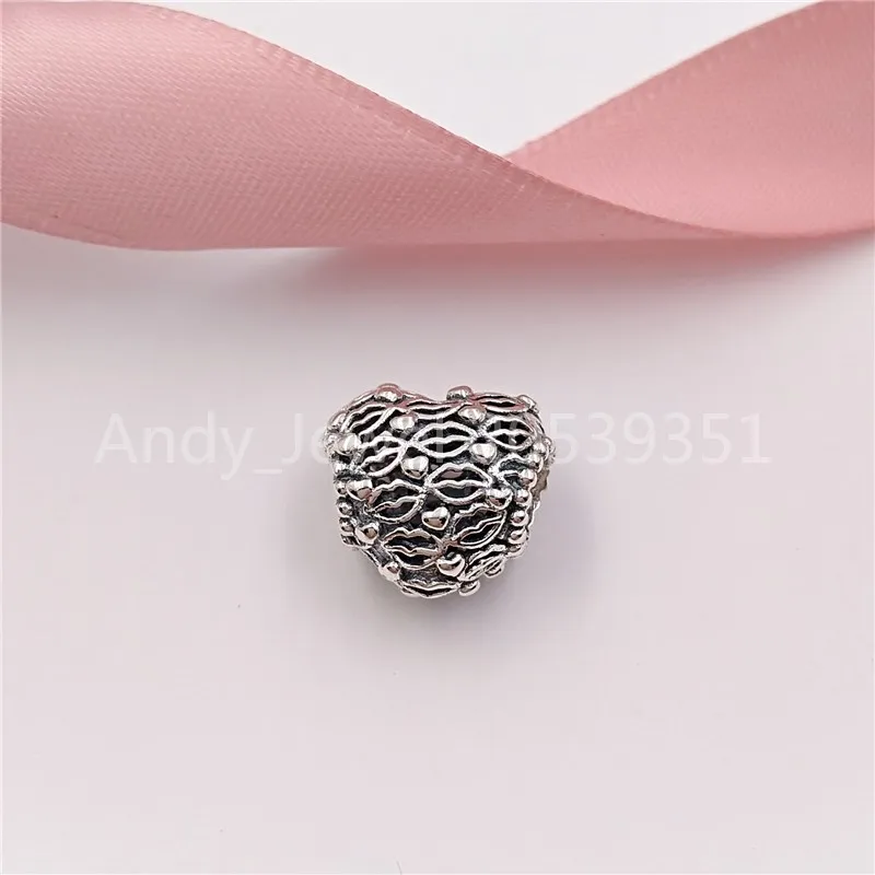 Andy Jewel Authentische 925 Sterling Silber Perlen Love And Kisses Charm Charms Passend für europäische Pandora-Schmuckarmbänder Halskette 796564