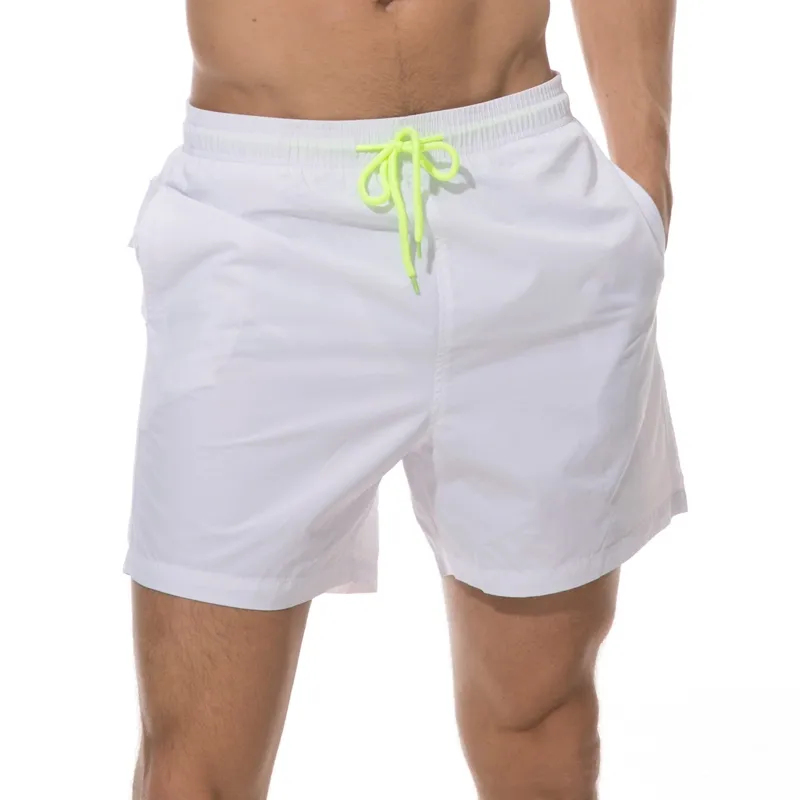 2019 Nuevos pantalones cortos de baño de secado rápido para hombre Traje de baño de surf de verano Pantalones cortos de playa para hombre Traje de baño de playa Deporte Pantalón corto para correr Hombre Bañadores N290K