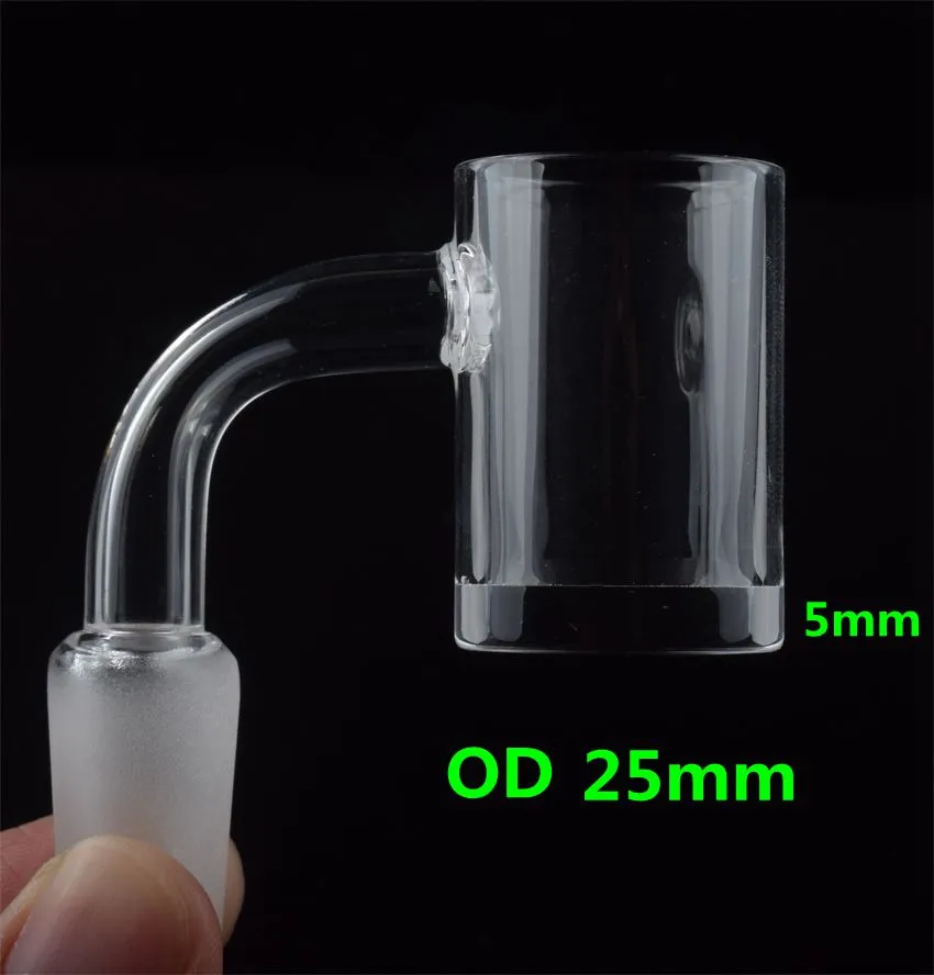 Vetenskaplig gemensam 5mm klar botten XL XXL Quartz Banger Nail 10mm 14mm 18mm Man Kvinna 4590 grader för glasvatten Bongs DAB Rigs