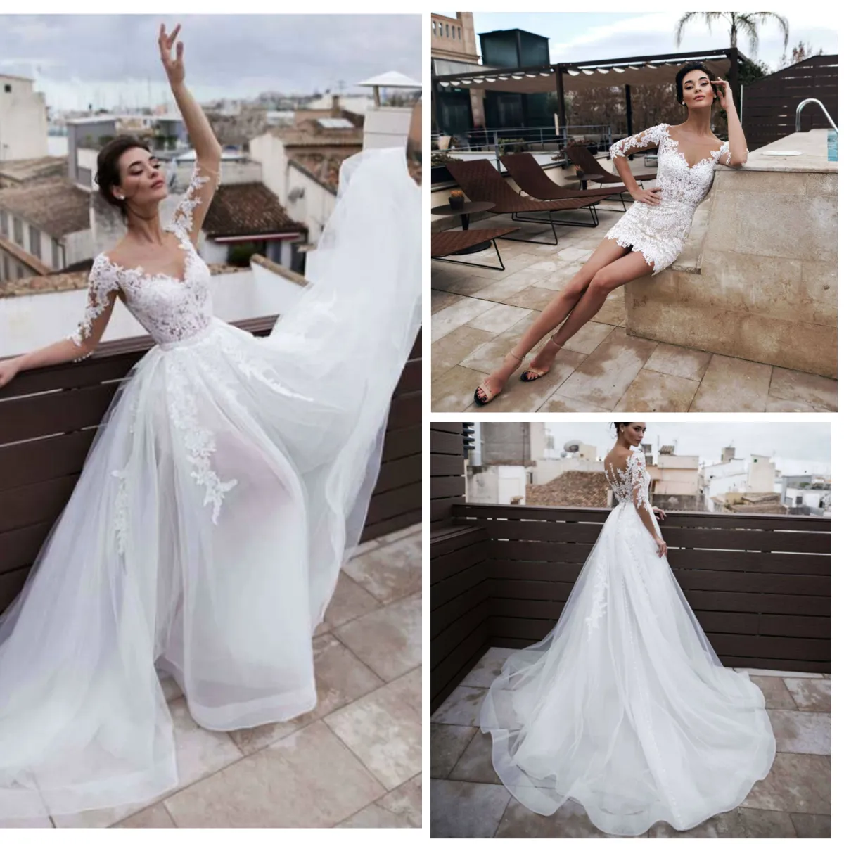 Long skirt wedding outfit sales
