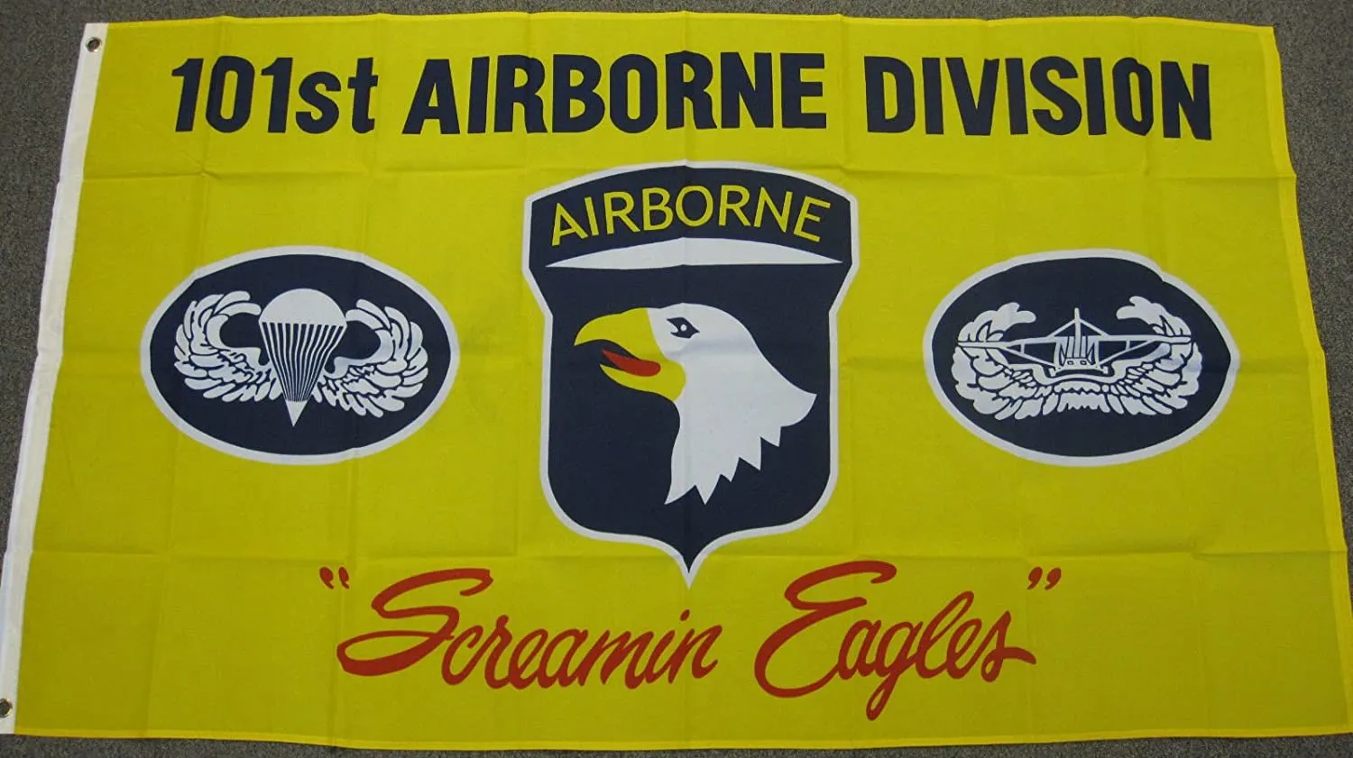 101st Airborne Division Screamin Eagles Flag 3x5FT Druck Polyester Dekoration Flagge mit Messingösen Kostenloser Versand