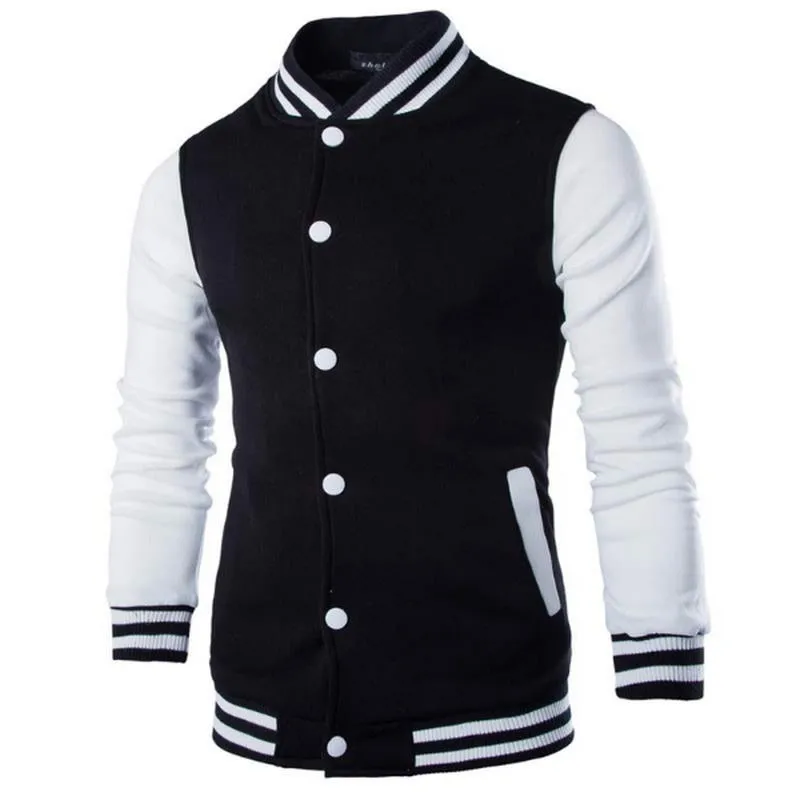 Yeni Erkekler / Erkek Beyzbol Ceket Erkekler 2019 Moda Tasarım Şarap Kırmızı Erkek Slim Fit Koleji Varsity Ceket Erkekler Marka Şık Veste Homme1 SH190915