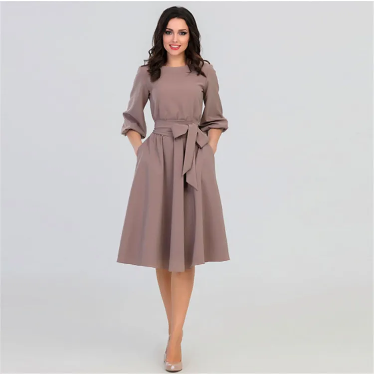 Ladies knee deals length dresses