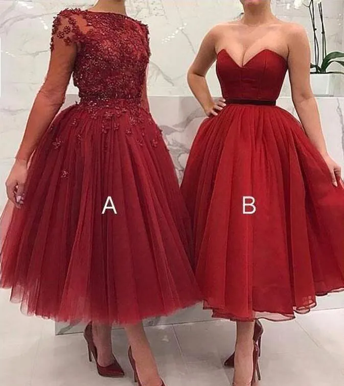 Rote Farbe Kleider für die Brautmutter, elegant, A-Linie, Tüll, formell, Bräutigam, Patin, Abend, Hochzeit, Party, Gäste, Kleider in Übergröße