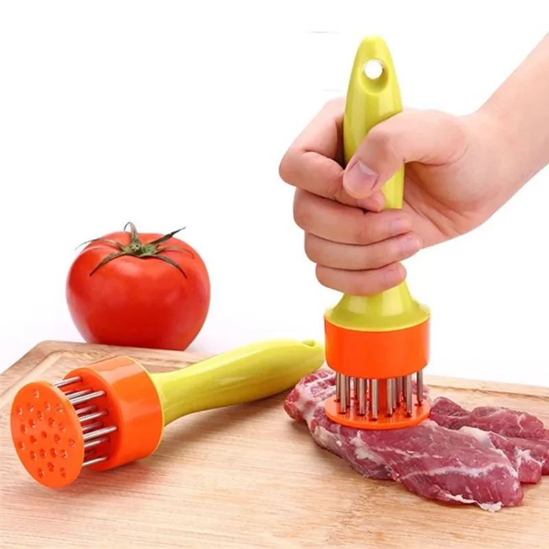 Steak Pork Chop Fast Looses Meat Tenderizer Nålverktyg Rostfritt Stål Tender Meats Hammer Kök Handhållen Tenderizers Loose Tool BH2982 TQQ