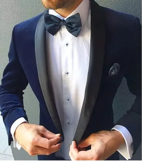 Tani i Fine Szal Lapel Groomsmen One Button Groom Tuxedos Men Suites Wedding / Prom / obiad Best Man Blazer (kurtka + spodnie + krawat) 198