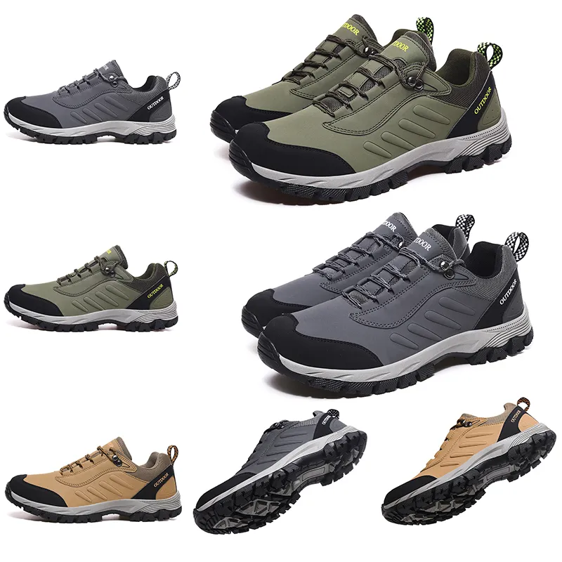 Gratis frakt Män Kvinnor Running Skor Olive Green Khaki Grå Utomhusskor Mens Trainers Sport Sneakers Hemlagad Märke Made In China