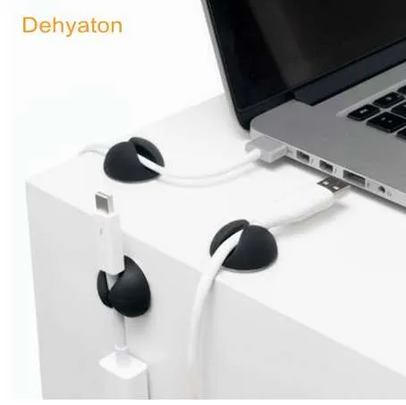 Dehyaton 케이블 와이더 이어폰 케이블 주최자 데스크탑 와이어 스토리지 코드 홀더 전화 충전 USB 케이블