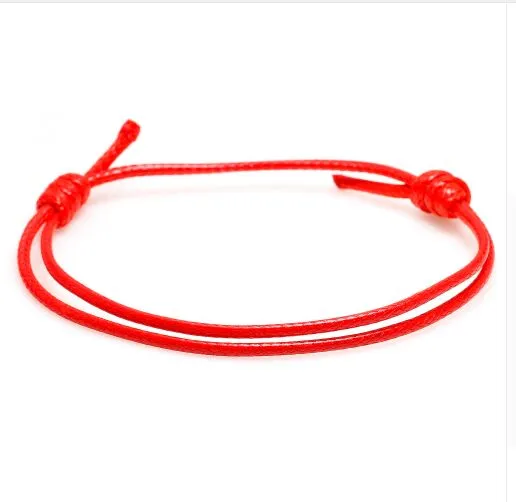 Rotes Wachsschnur-Armband der Art und Weise 100pcs / lot glückliches rotes handgemachtes Seil-justierbares Armband für Frauen-Mannschmuck-Liebhaber