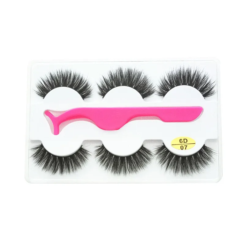 3pairs/Set 3D False Eyelashes 30 Styles tjocka långa ögonfransar med ögonfransar med ögonfransklippsapplikator Eye Makeup DHL gratis