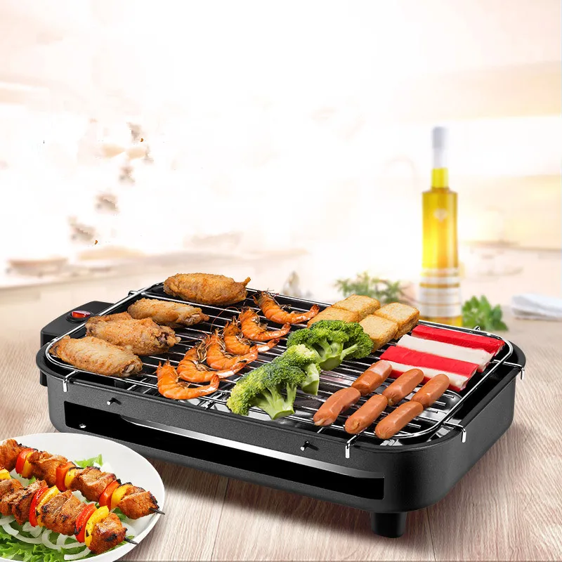 Hot multifunzione elettrica griglia elettrica casa elettrica teglia panino senza fumo teppanyaki grill barbecue macchina barbecue