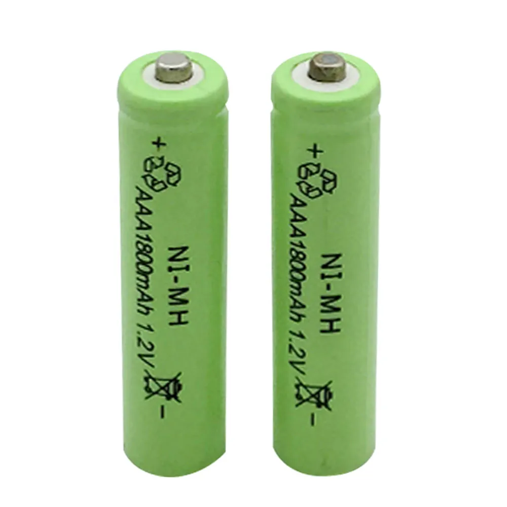 Venta al por mayor pilas AAA pilas grandes de hidruro de níquel-metal NI-MH  1800mAh 1,2 V verde se puede utilizar para juguetes de despertador