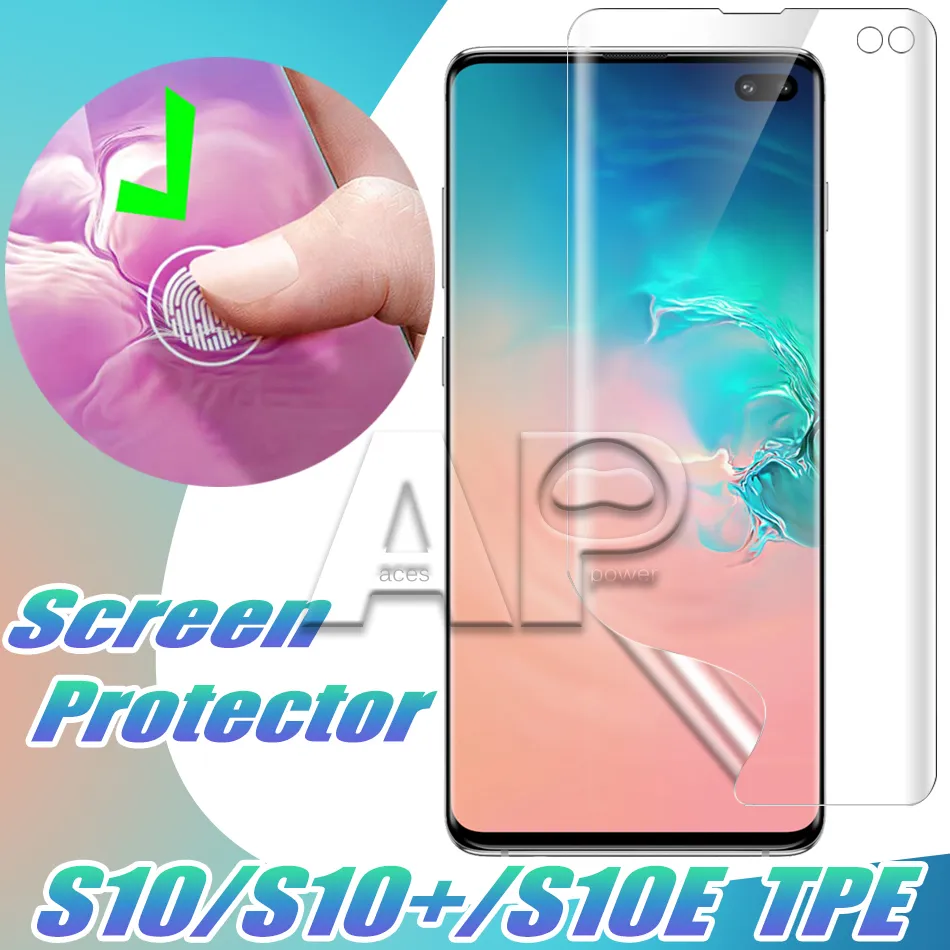 Screen Protector For Samsung Galaxy S21 S10 S10Plus S20 S9 Note 9 10 Plus Full Cover Curved High Clear Front Protective Films soft tpu