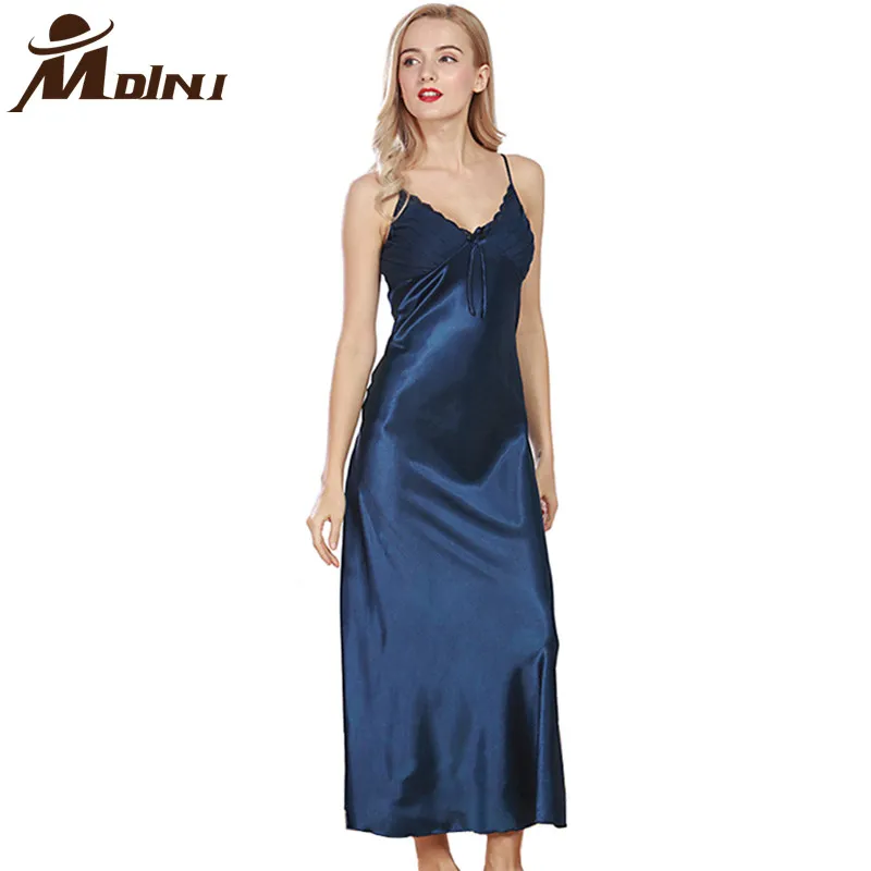 Kobiety Długie Koszulki Nocne Koszulki Kobiet Sleep Lounge Satin Sleepwear Robe Nightgown Negligee Night Cami Dress Pijama