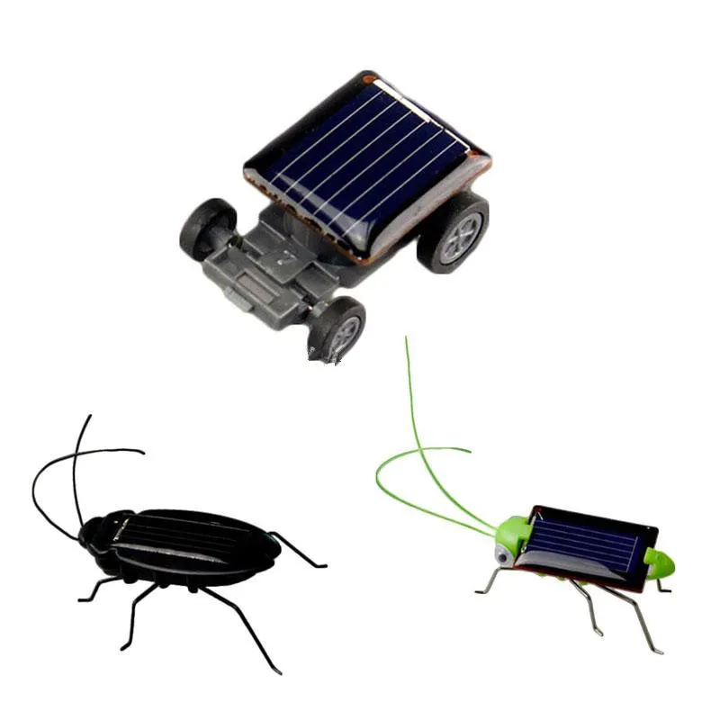 DIY Mini Solar Bildriven Robot Solar Toy Vehicle Utbildnings Solar Power Novelty Gräshoppare Kackerlacka GAG Leksaker Insect för barn