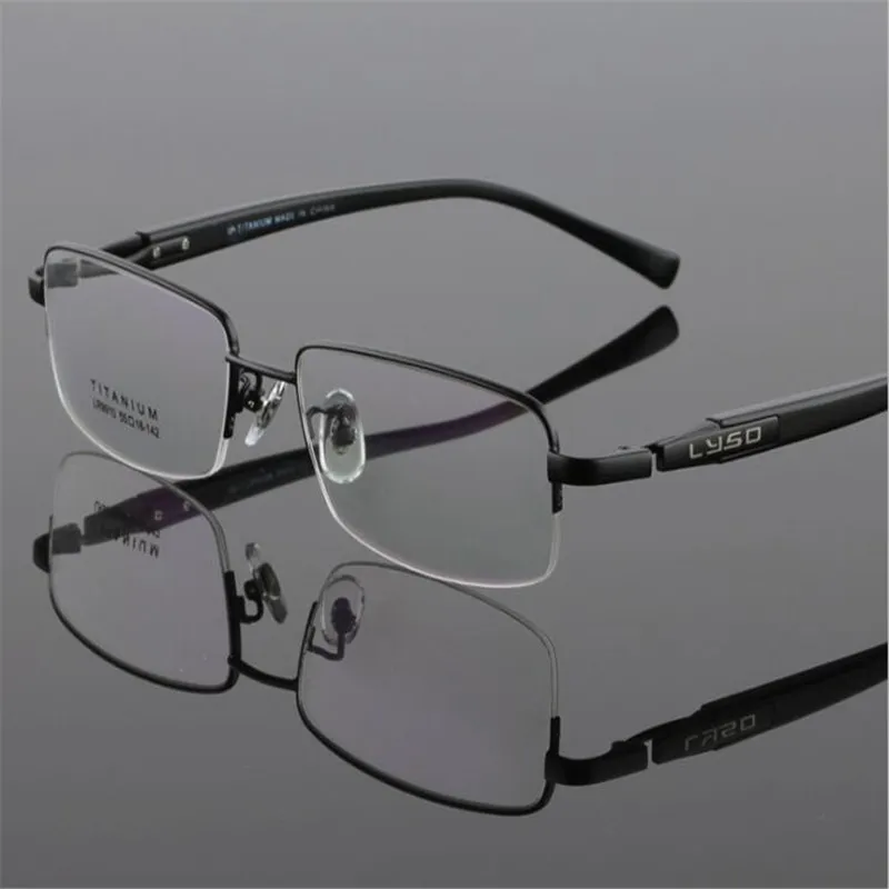 Wholesale-Half Rim Optical Glasses Spectacle Business Gold Silver Frame Myopia Eyeglasses LB9910