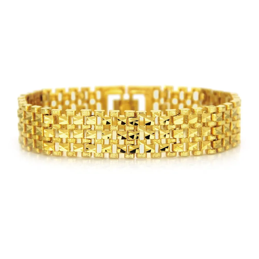 DHgate.com:Mens Personalized Gold-Plated Hip Hop Bangle